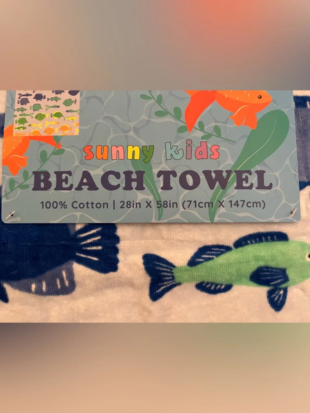 Sunny Kids Colorful Tropical Fish Beach Towel